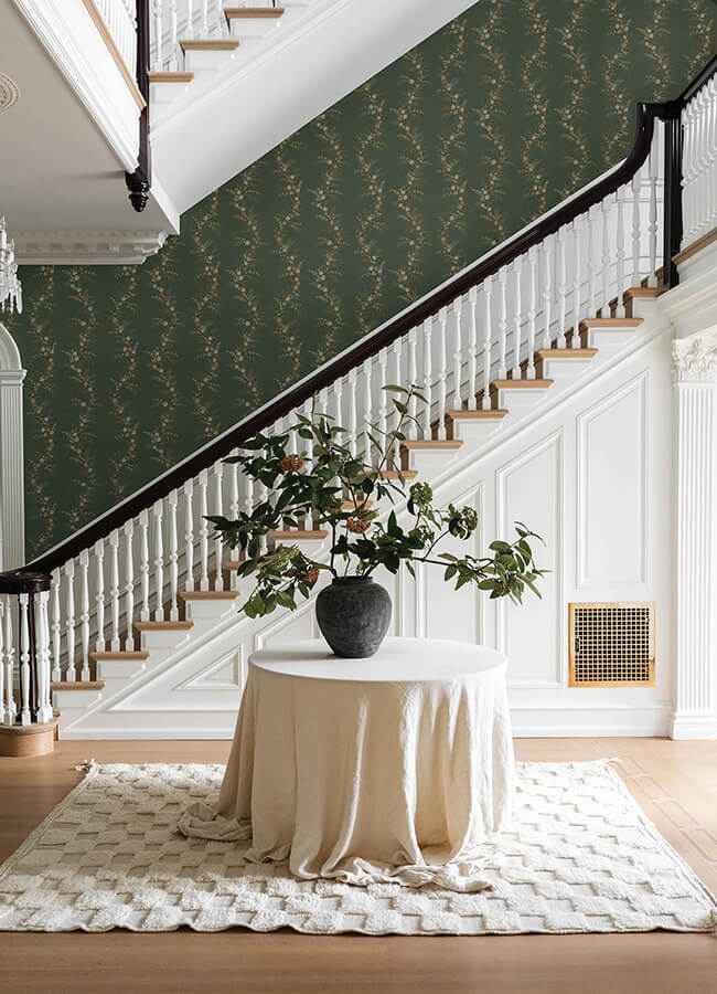 Posy Spruce Peel & Stick Wallpaper - York Wallcoverings - CJS6325 - York Wallcoverings Wallpaper