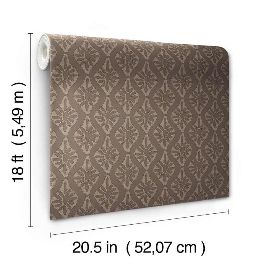 clj-nova-carob-brown-peel-and-stick-wallpaper-york-wallcoverings-cjs6328 - York Wallcoverings Wallpaper