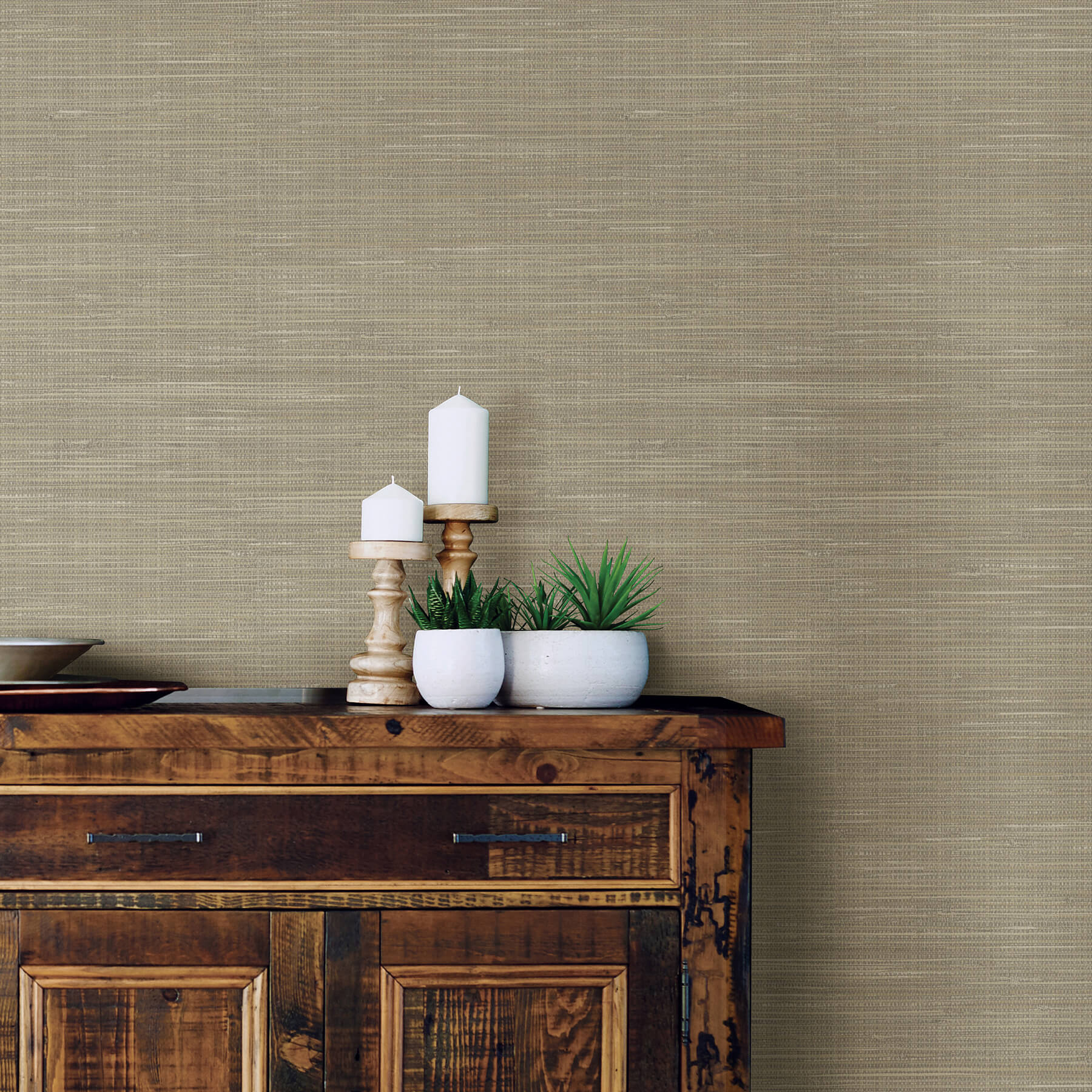 wheat-grasscloth-peel-stick-wallpaper-york-wallcoverings-nus2215 - York Wallcoverings Wallpaper