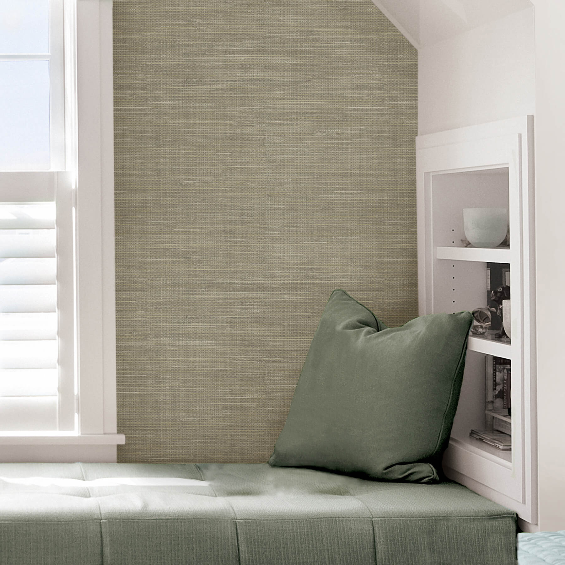 wheat-grasscloth-peel-stick-wallpaper-york-wallcoverings-nus2215 - York Wallcoverings Wallpaper
