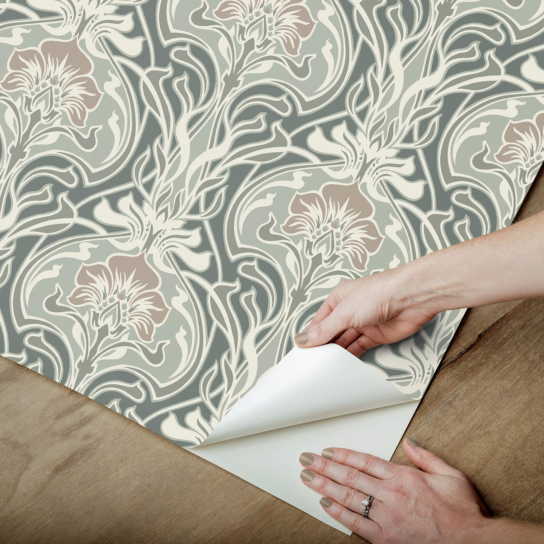 fallon-brown-peel-and-stick-wallpaper-york-wallcoverings-nus6217 - York Wallcoverings Wallpaper