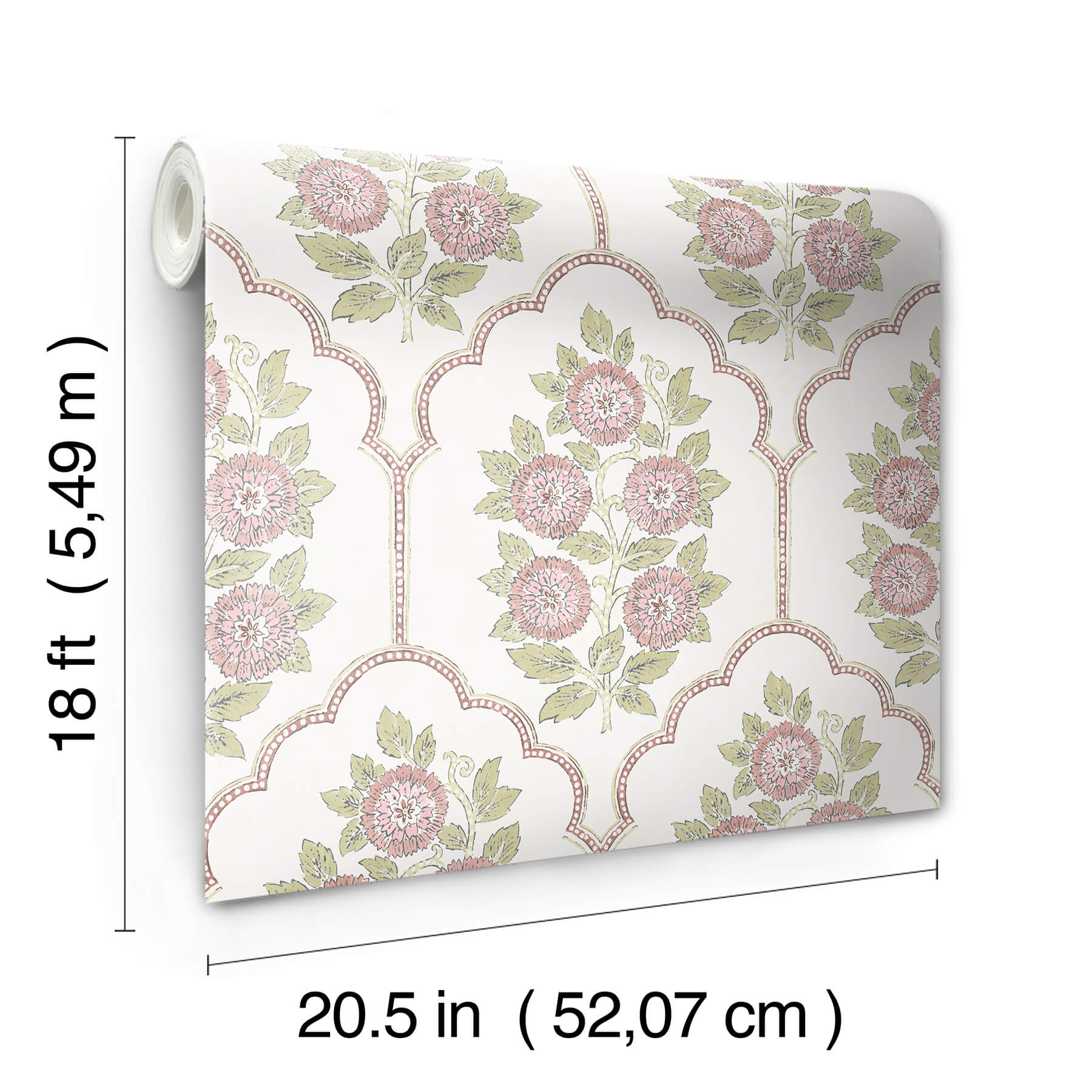 floral-bazaar-rose-water-peel-and-stick-wallpaper-york-wallcoverings-sss6314 - York Wallcoverings Wallpaper