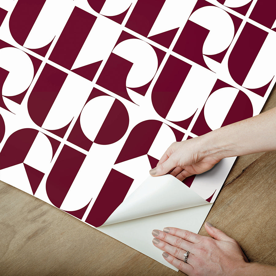 rudeco-oxblood-red-peel-and-stick-wallpaper-york-wallcoverings-rps6304 - York Wallcoverings Wallpaper