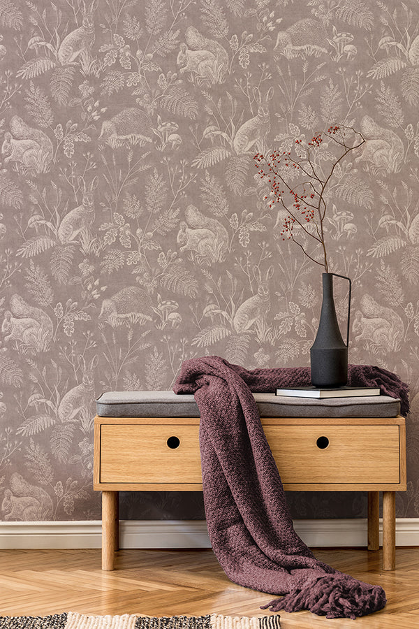 woodland-mahogany-toile-wallpaper-york-wallcoverings-4164-m1803 - York Wallpaper Wallpaper