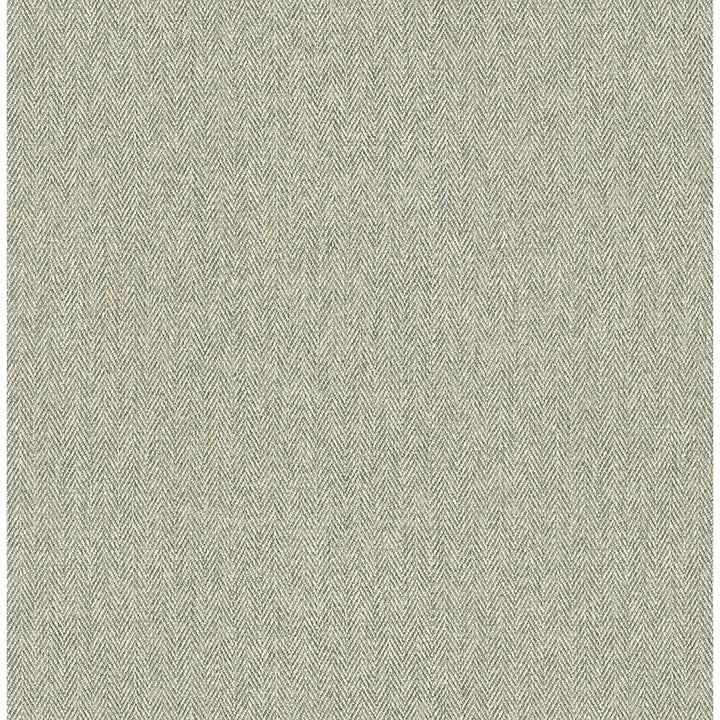 Herringbone Green Tweed Wallpaper - York Wallcoverings - 4164-M1823