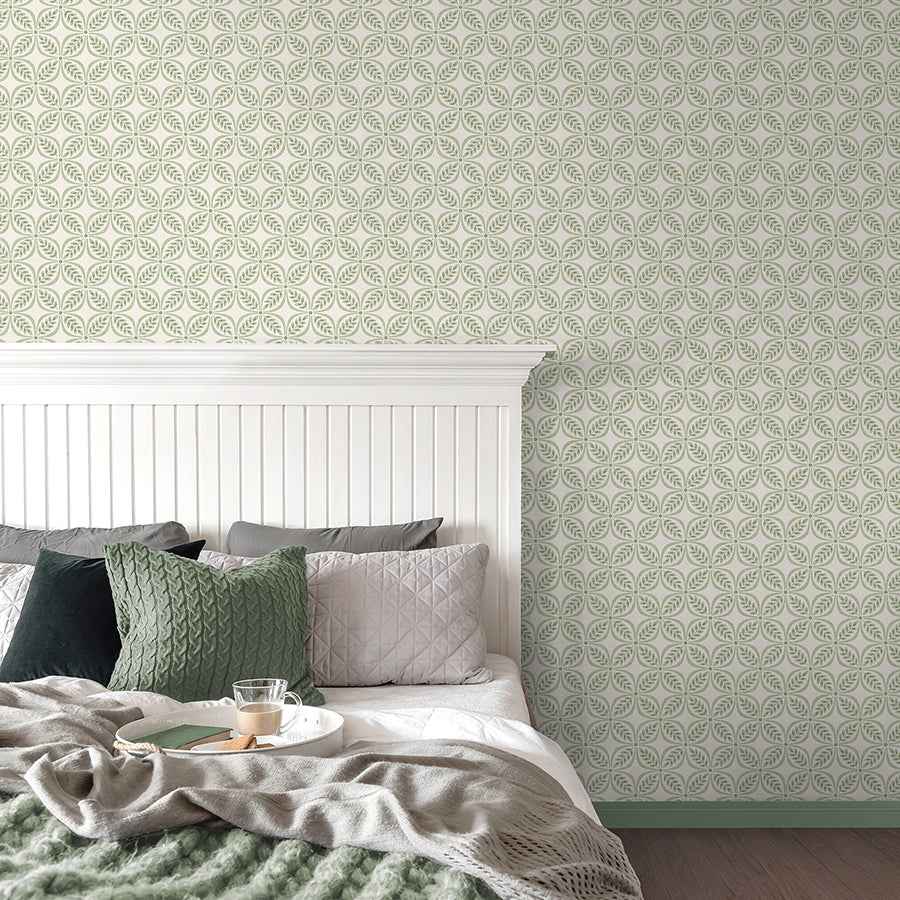 Morgrove Green Trellis Wallpaper - York Wallcoverings - 4164-M1832 - York Wallcoverings Wallpaper