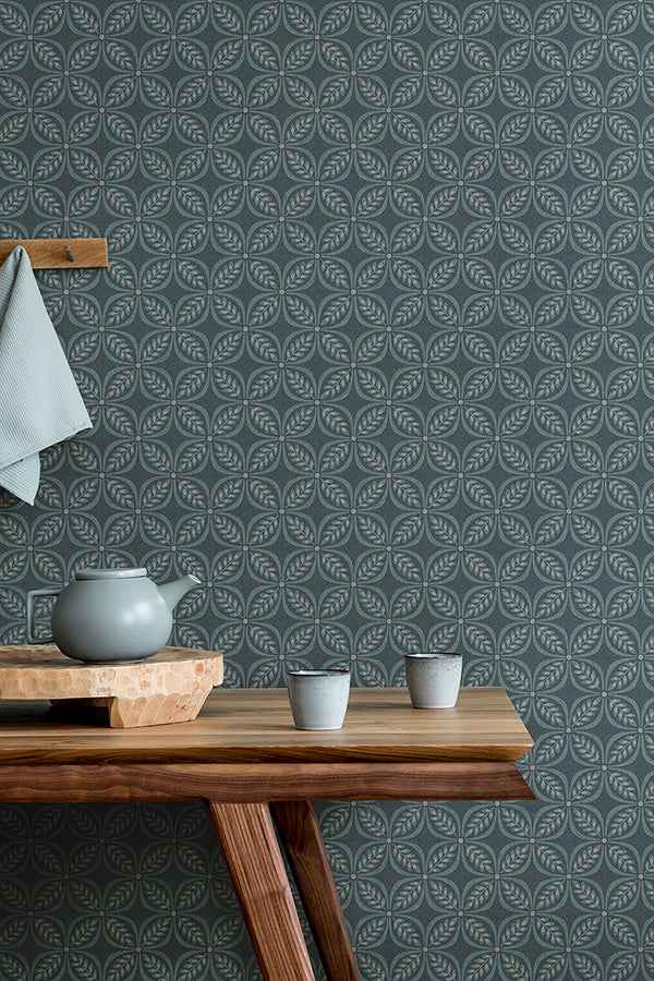 Morgrove Blue Trellis Wallpaper - York Wallcoverings - 4164-M1834 - York Wallcoverings Wallpaper