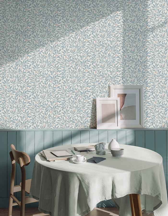 Winter Berry Blue Vine Wallpaper - York Wallcoverings - 4164-M1841 - York Wallcoverings Wallpaper