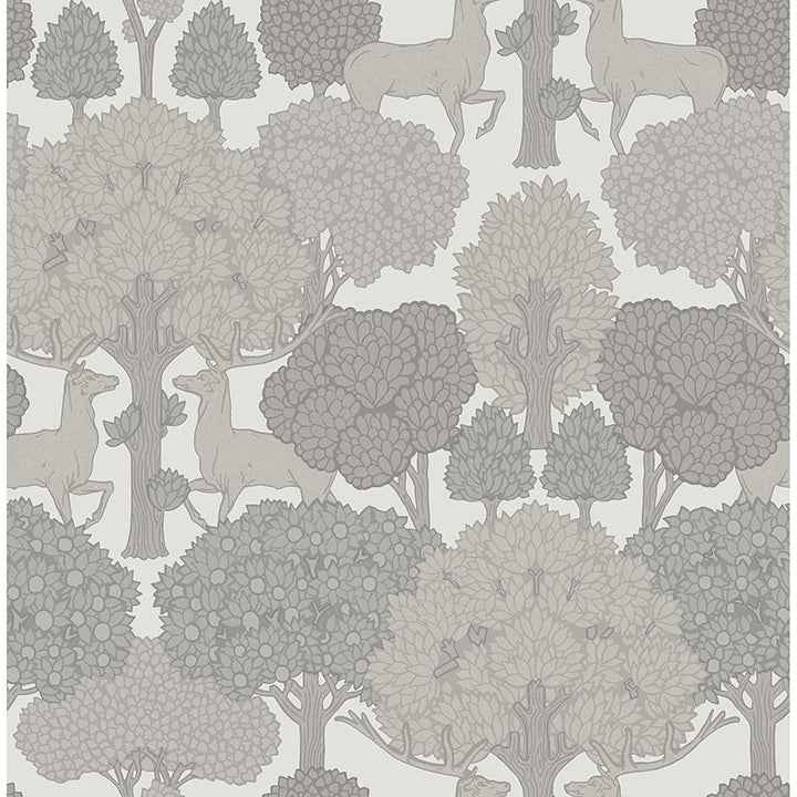Forest of Arden Grey Deer Wallpaper - York Wallcoverings - 4164-M1853