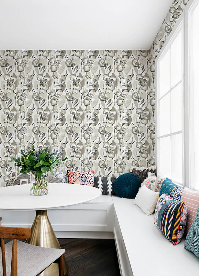 nathalie-beige-abstract-blooms-wallpaper-york-wallcoverings-4135-27280 - York Wallcoverings Wallpaper