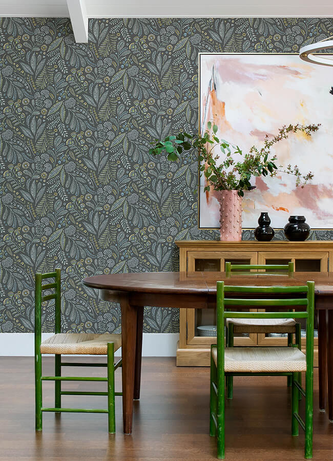 briar-grey-floral-wallpaper-york-wallcoverings-4135-27297 - York Wallcoverings Wallpaper