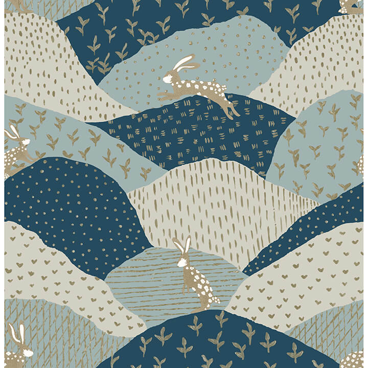 peter-blue-rabbit-fields-wallpaper-york-wallcoverings-4135-27300 - York Wallcoverings Wallpaper