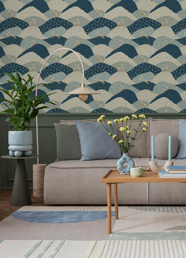 peter-blue-rabbit-fields-wallpaper-york-wallcoverings-4135-27300 - York Wallcoverings Wallpaper