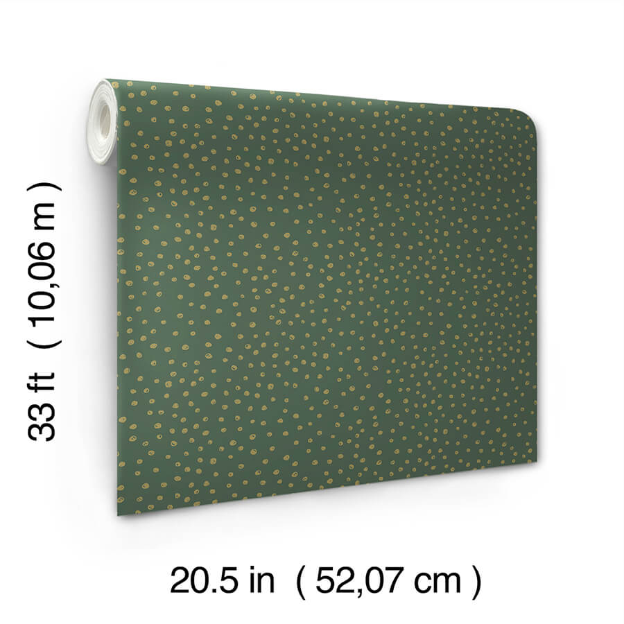 cassie-green-petite-polka-wallpaper-york-wallcoverings-4135-27304 - York Wallcoverings Wallpaper