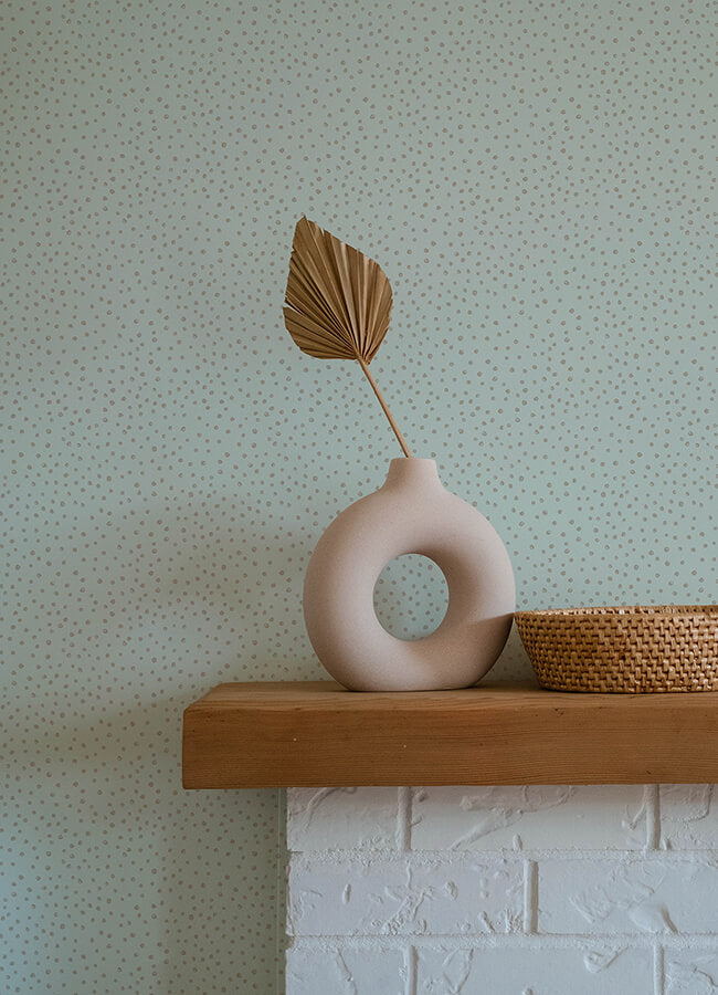 cassie-light-blue-petite-polka-wallpaper-york-wallcoverings-4135-27305 - York Wallcoverings Wallpaper
