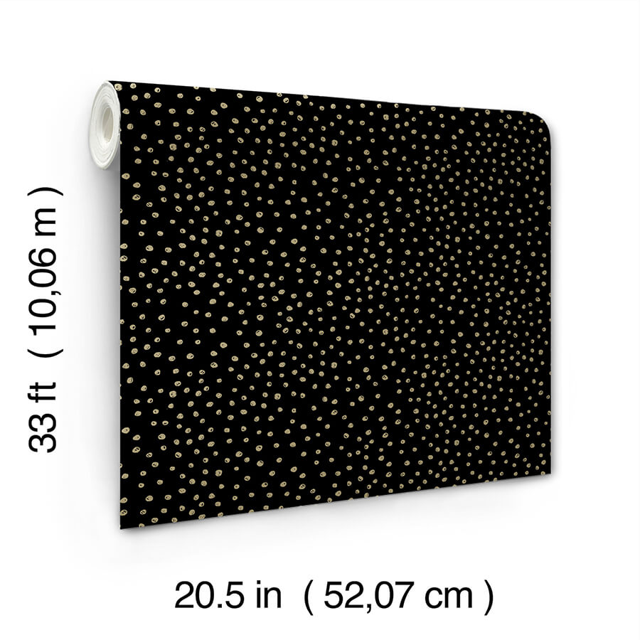 cassie-gold-petite-polka-wallpaper-york-wallcoverings-4135-27306 - York Wallcoverings Wallpaper
