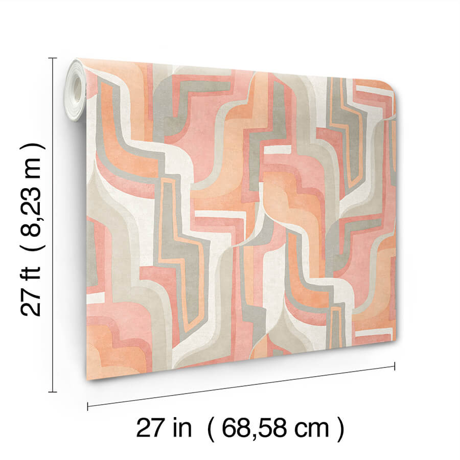 tulum-coral-surreal-shapes-wallpaper-york-wallcoverings-4135-72701 - York Wallcoverings Wallpaper
