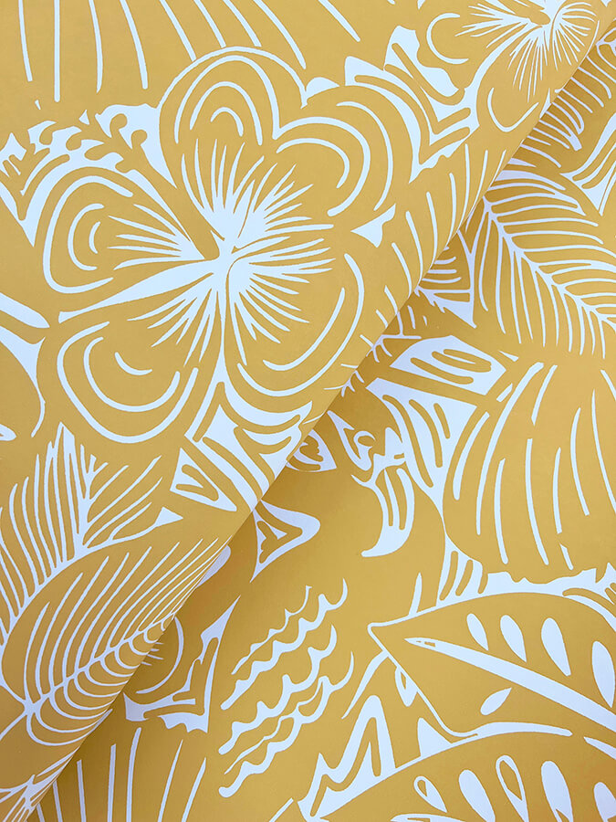 idalia-yellow-floral-flamingo-wallpaper-york-wallcoverings-4135-72715 - York Wallcoverings Wallpaper
