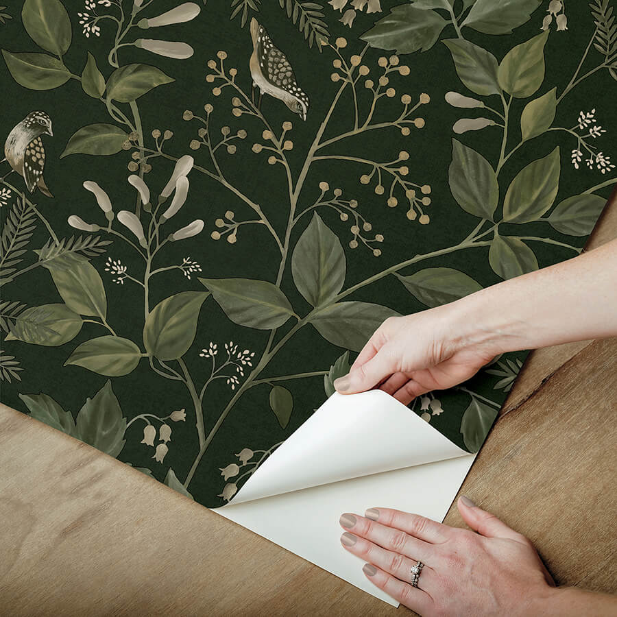 clj-emerson-hunter-green-peel-and-stick-wallpaper-york-wallcoverings-cjs6338 - York Wallcoverings Wallpaper