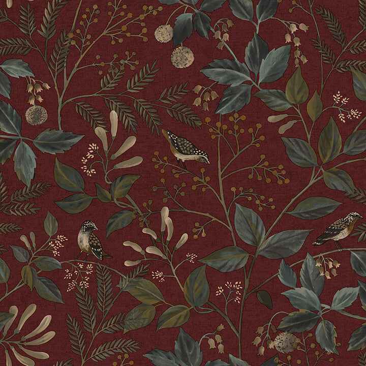 Emerson Crimson Peel & Stick Wallpaper - York Wallcoverings - CJS6340