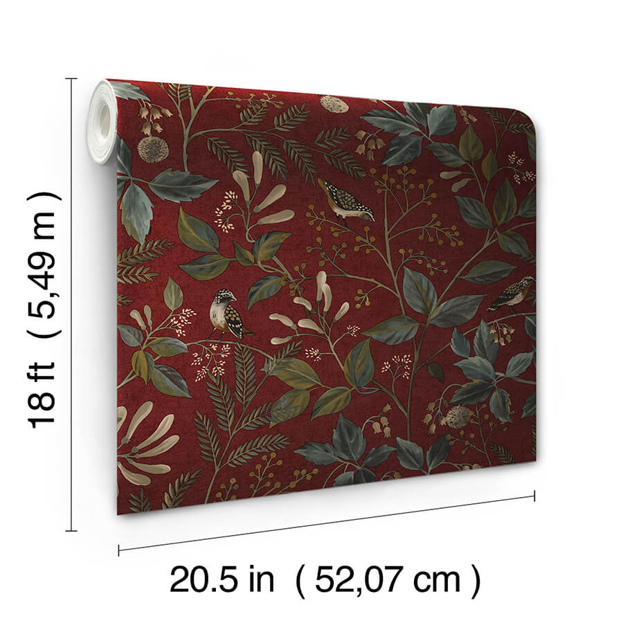 clj-emerson-crimson-peel-and-stick-wallpaper-york-wallcoverings-cjs6340 - York Wallcoverings Wallpaper