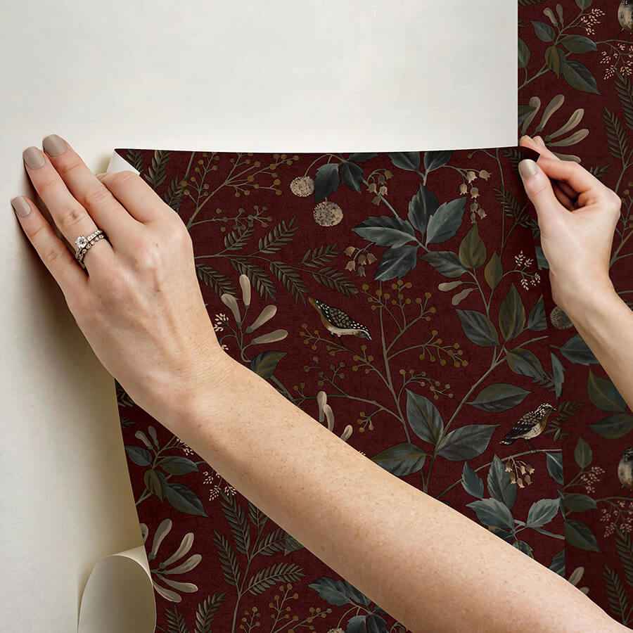 Emerson Crimson Peel & Stick Wallpaper - York Wallcoverings - CJS6340 - York Wallcoverings Wallpaper