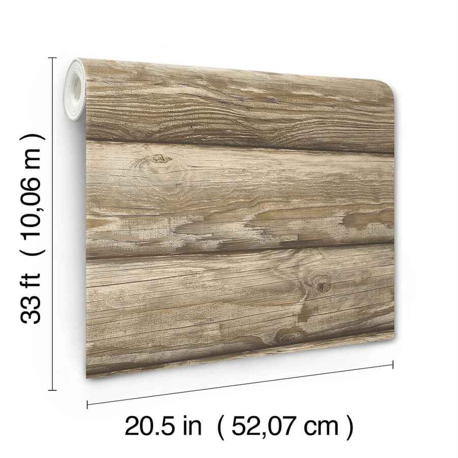 Bunkhouse Light Brown Wallpaper - York Wallcoverings - 4142-72617 - York Wallcoverings Wallpaper