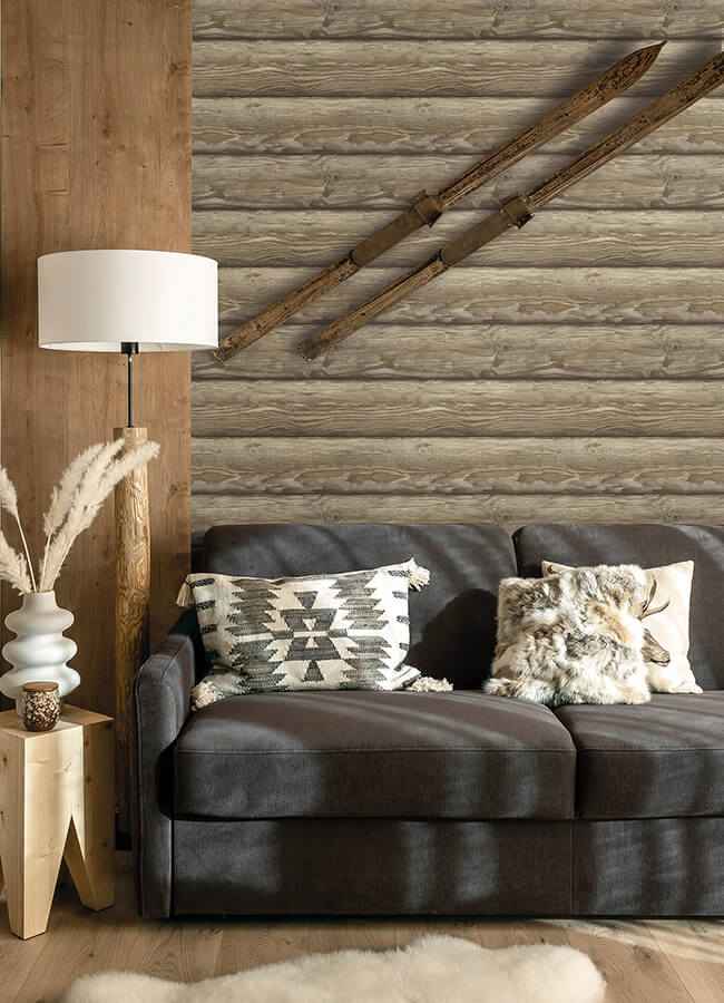 Bunkhouse Light Brown Wallpaper - York Wallcoverings - 4142-72617 - York Wallcoverings Wallpaper