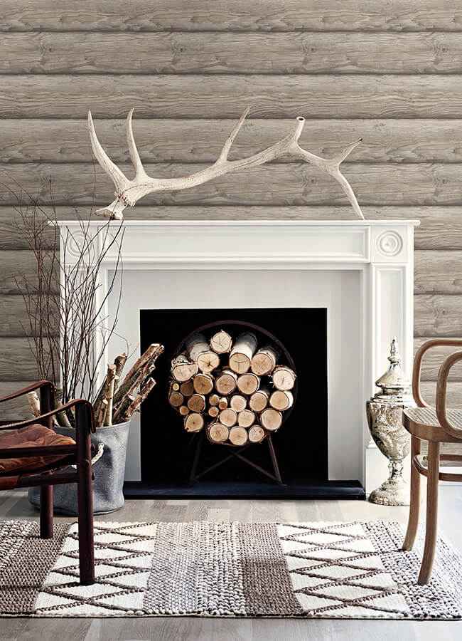 Bunkhouse Ash Wallpaper - York Wallcoverings - 4142-72619 - York Wallcoverings Wallpaper