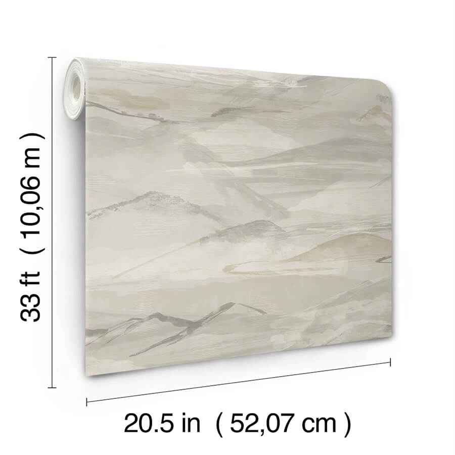 Bozeman Mountains Grey Wallpaper - York Wallcoverings - 4142-72626 - York Wallcoverings Wallpaper