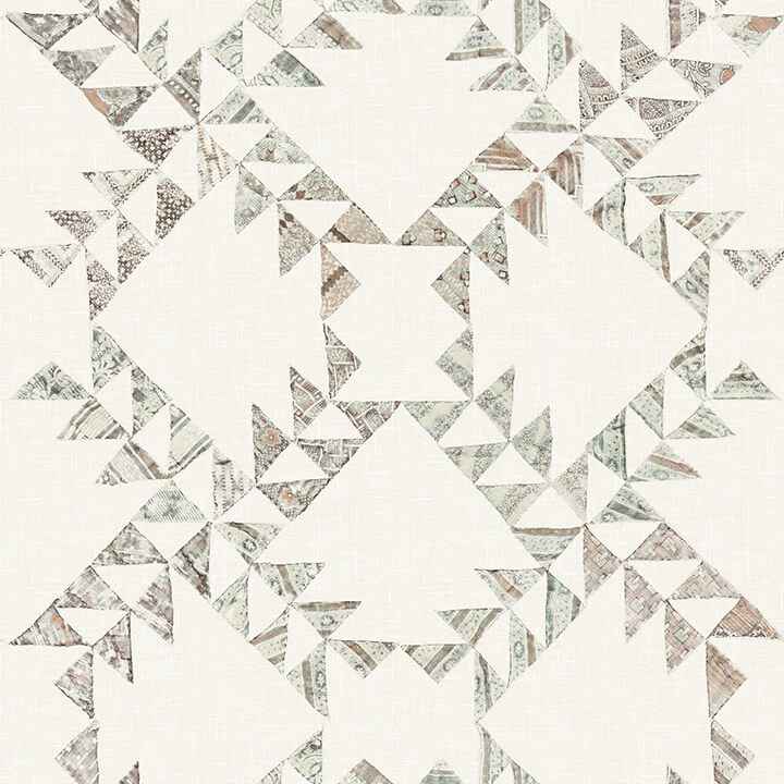 Scrap Quilt Light Brown Wallpaper - York Wallcoverings - 4142-72631 - York Wallcoverings Wallpaper