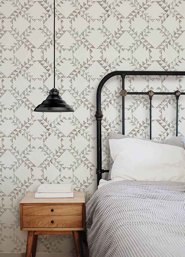 Scrap Quilt Light Brown Wallpaper - York Wallcoverings - 4142-72631 - York Wallcoverings Wallpaper