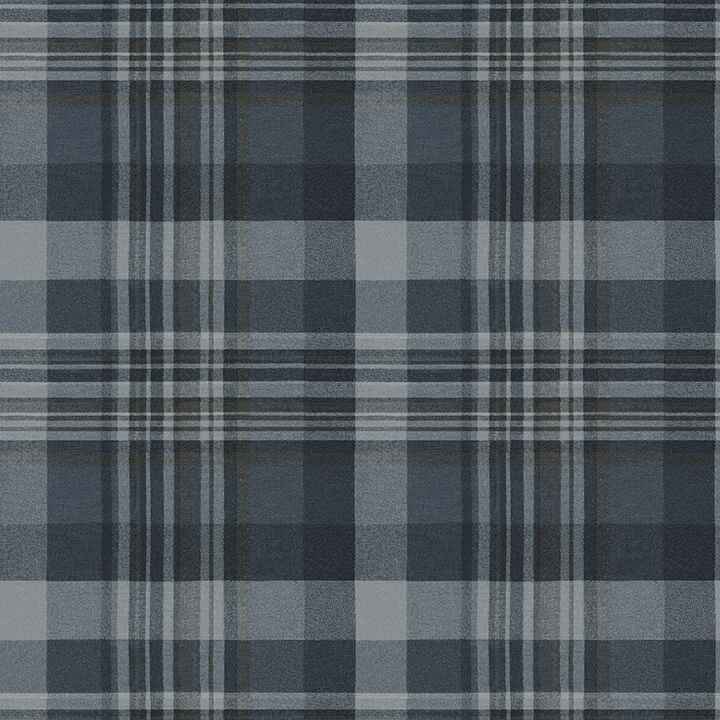 Dutton Plaid Indigo Wallpaper - York Wallcoverings - 4142-72635
