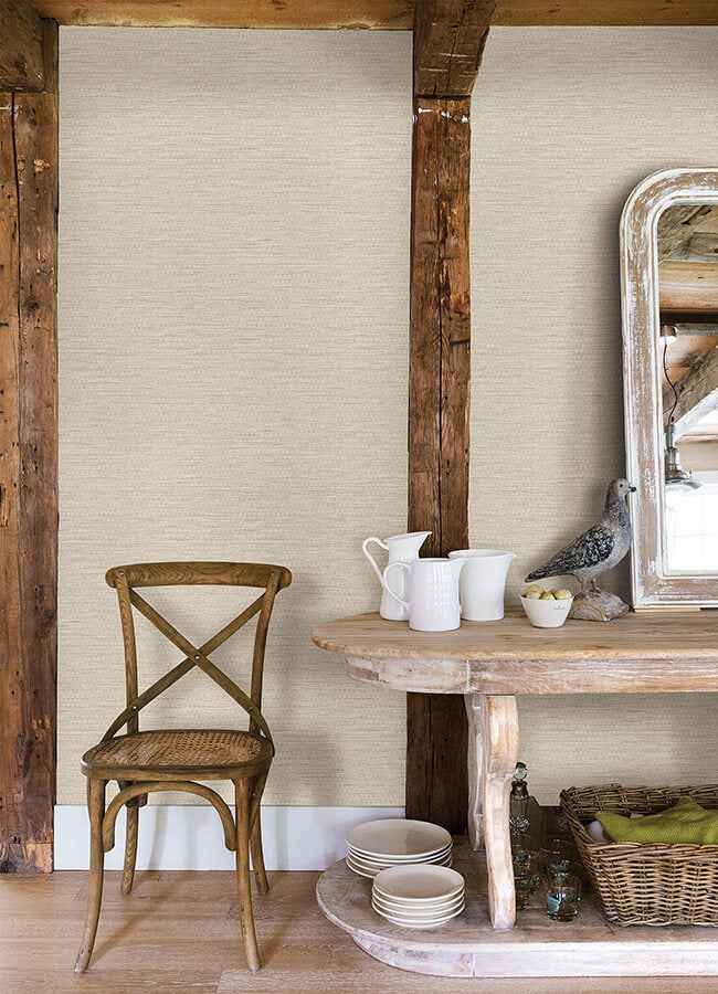 Plaited Grass Light Grey Wallpaper - York Wallcoverings - 4142-72655 - York Wallcoverings Wallpaper