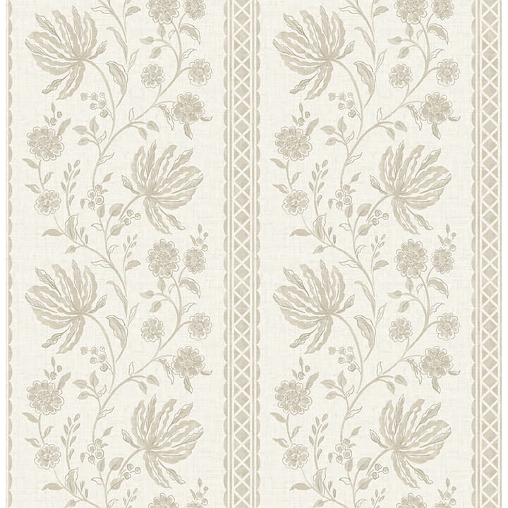 edgemoor-taupe-jacobean-stripe-wallpaper-york-wallcoverings-ast6350 - York Wallcoverings Wallpaper