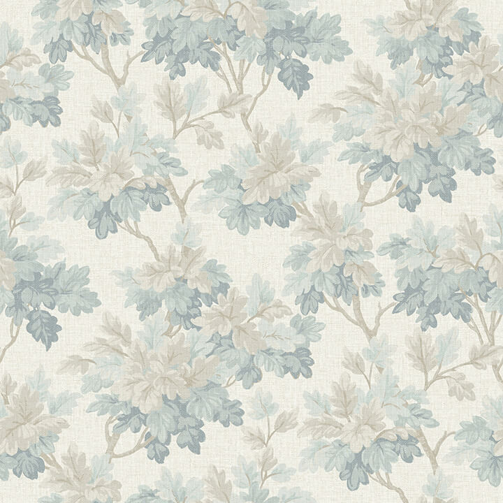 oakcliff-blue-leaf-trail-wallpaper-york-wallcoverings-ast6354 - York Wallcoverings Wallpaper