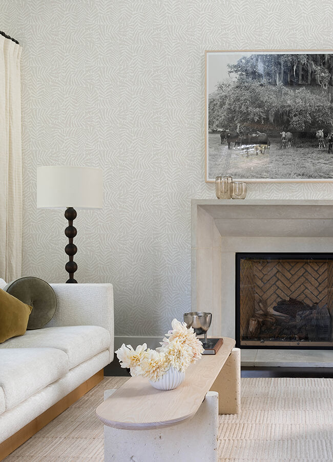 gabriel-pearl-fern-wallpaper-york-wallcoverings-4155-27314 - York Wallcoverings Wallpaper