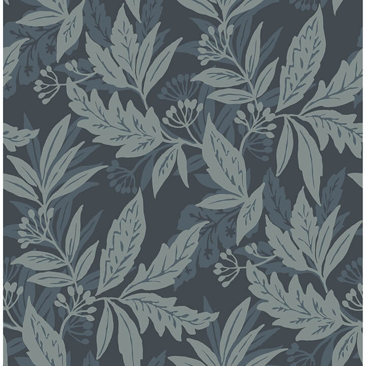 anita-teal-woodland-floral-wallpaper-york-wallcoverings-4155-27325 - York Wallcoverings Wallpaper