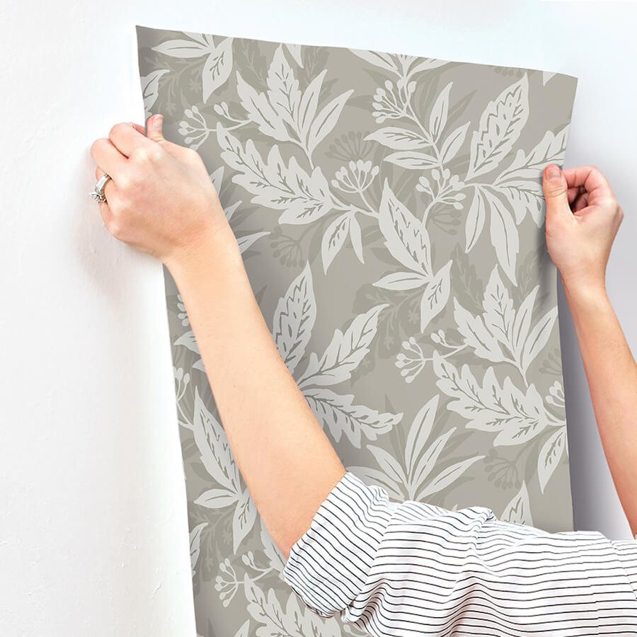 anita-pewter-woodland-floral-wallpaper-york-wallcoverings-4155-27327 - York Wallcoverings Wallpaper
