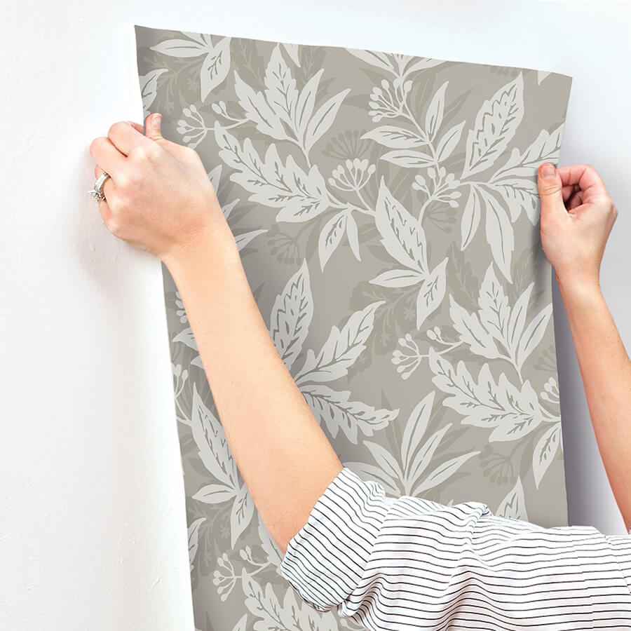 Anita Pewter Woodland Floral Wallpaper - York Wallcoverings - 4155-27327 - York Wallcoverings Wallpaper
