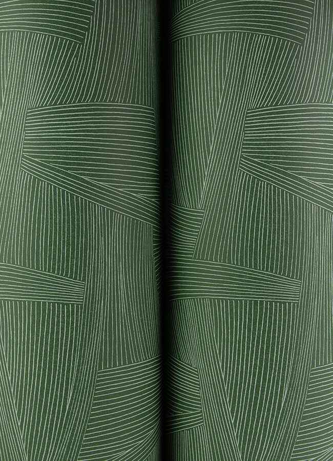 Reid Evergreen Woven Geometric Wallpaper - York Wallcoverings - 4155-27331 - York Wallcoverings Wallpaper