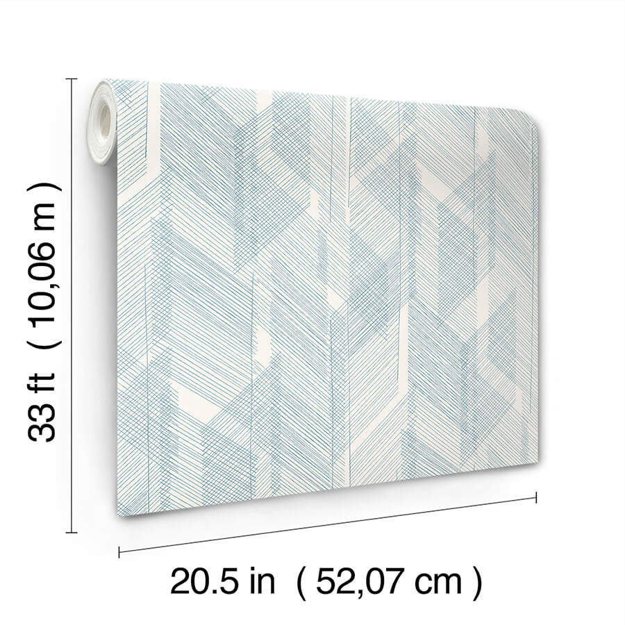 bryant-blue-crosshatch-wallpaper-york-wallcoverings-4155-27337 - York Wallcoverings Wallpaper