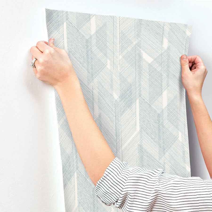 Bryant Blue Crosshatch Wallpaper - York Wallcoverings - 4155-27337 - York Wallcoverings Wallpaper
