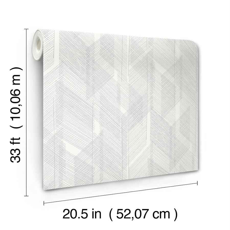 Bryant Silver Crosshatch Wallpaper - York Wallcoverings - 4155-27338 - York Wallcoverings Wallpaper