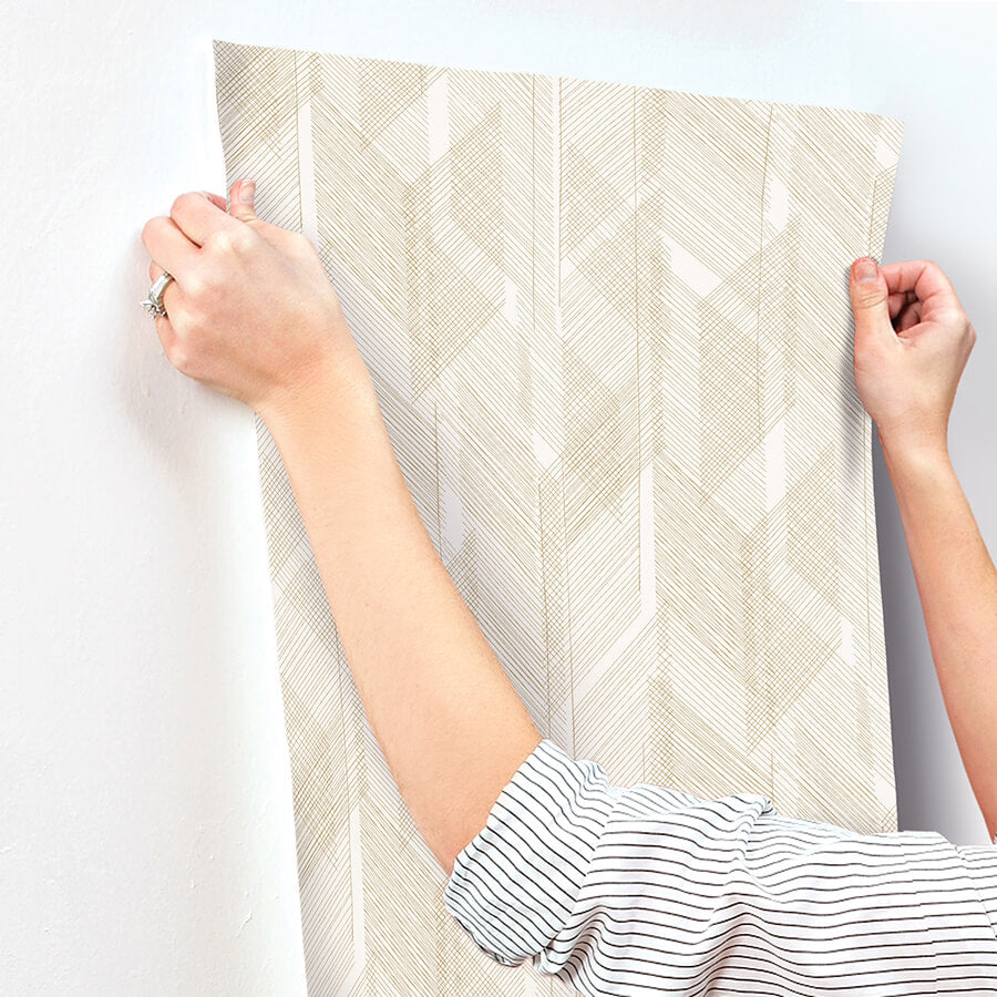 bryant-gold-crosshatch-wallpaper-york-wallcoverings-4155-27339 - York Wallcoverings Papel pintado
