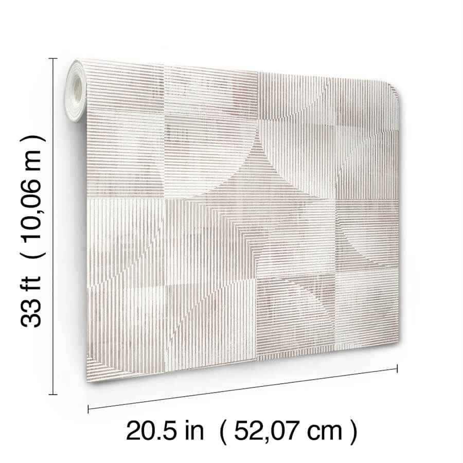 Woodbine Rose Abstract Geometric Wallpaper - York Wallcoverings - 4155-27341 - York Wallcoverings Wallpaper