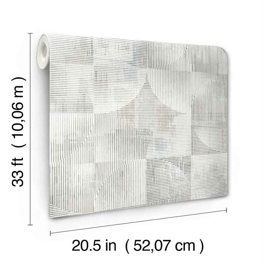 Woodbine Neutral Abstract Geometric Wallpaper - York Wallcoverings - 4155-27342 - York Wallcoverings Wallpaper