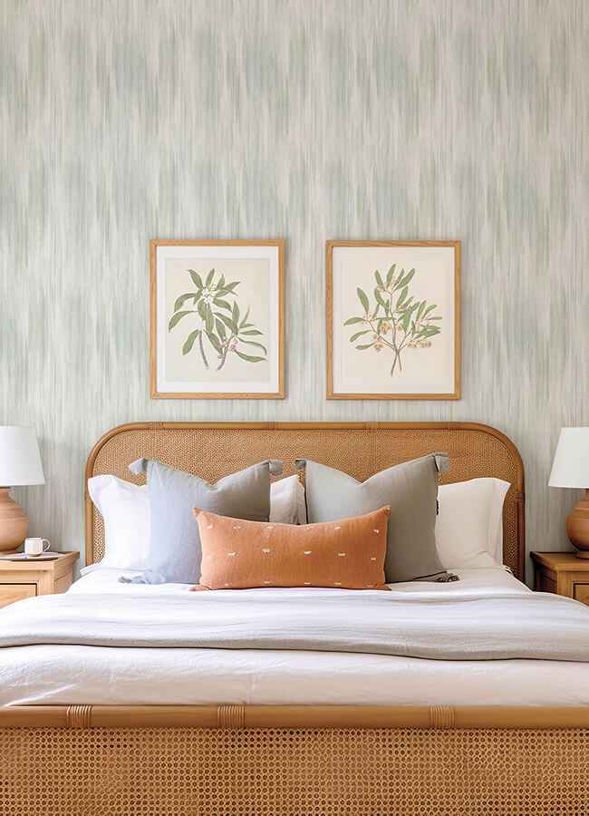Elysian Sage Ikat Wallpaper - York Wallcoverings - 4155-27352