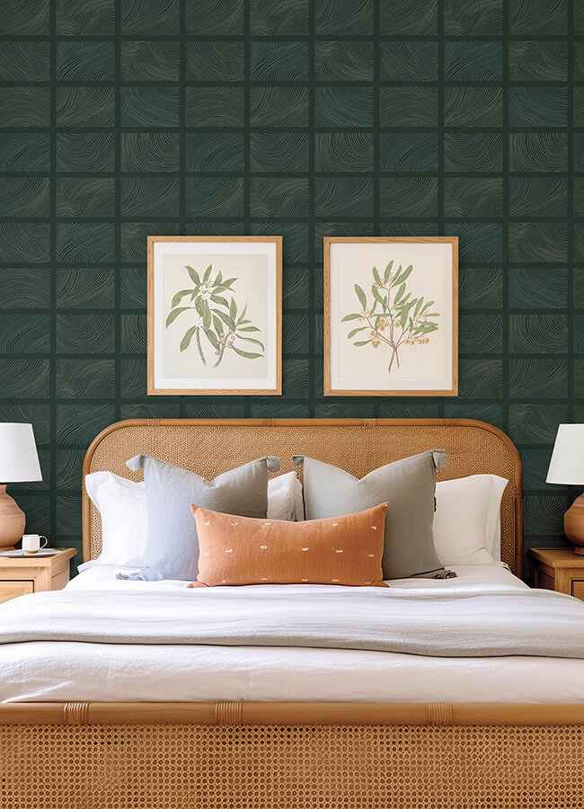 Bronson Evergreen Topography Wallpaper - York Wallcoverings - 4155-72800