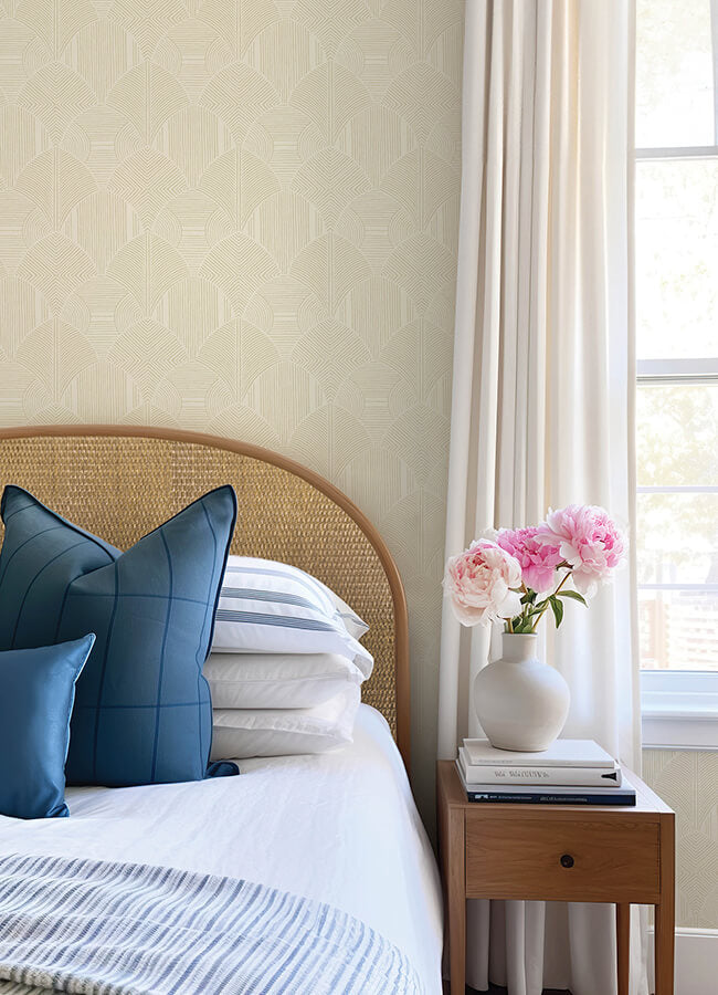 meyberg-khaki-geometric-wallpaper-york-wallcoverings-4155-72804 - York Wallcoverings Wallpaper